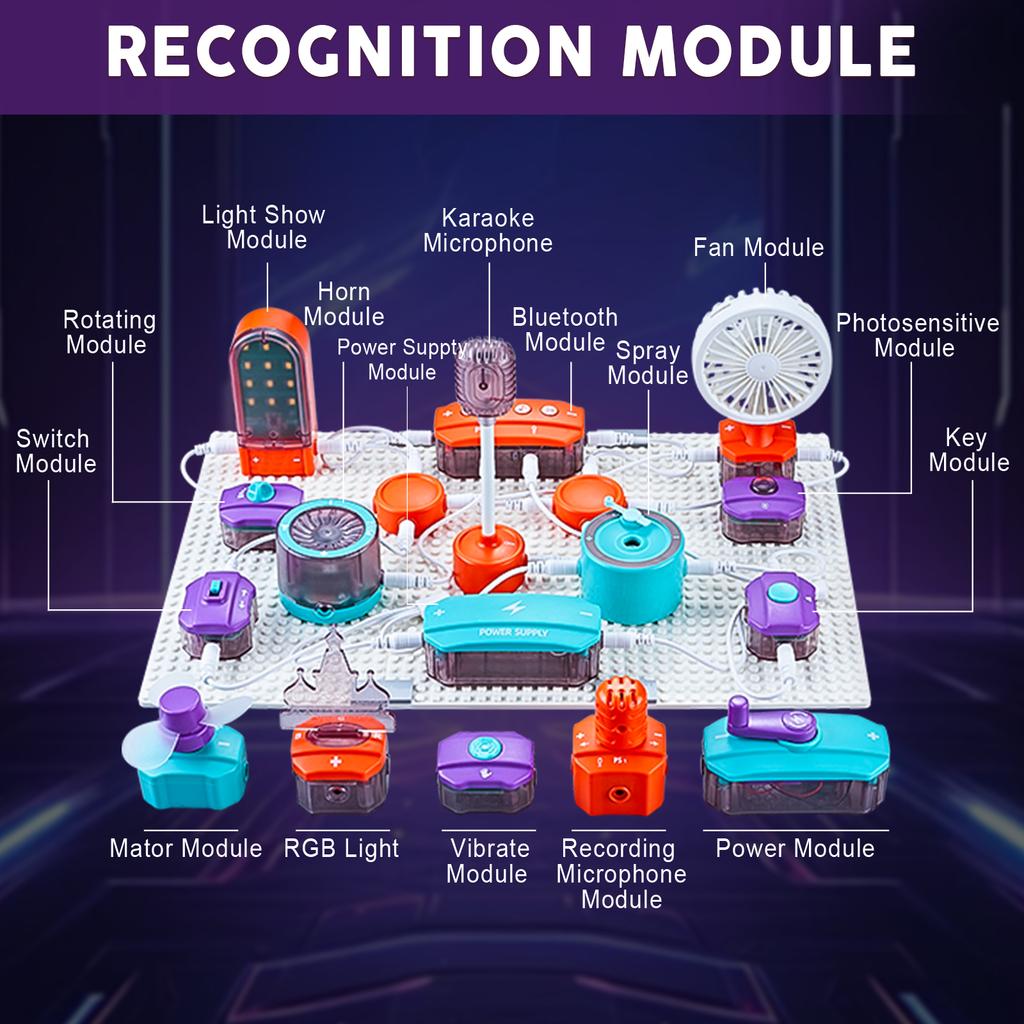 VATOS Science Circuit pour Enfants Kit d'Exploration d'Électronique DIY 150+ Projets Expérience de Physique Carte de Circuit Imprimé Jouet Éducatif 6 Ans+