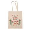 Tote Bag - PLANETEE - Léonie Life Is Prettier - Natural Jute - Printed In France - Reusable