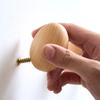 1PCS New Wooden Hook Beech Egg Type Coat Hook Wood Hanger Wall Hanging Clothes Hat Rack Home Nordic Closet Decor Hooks Storage