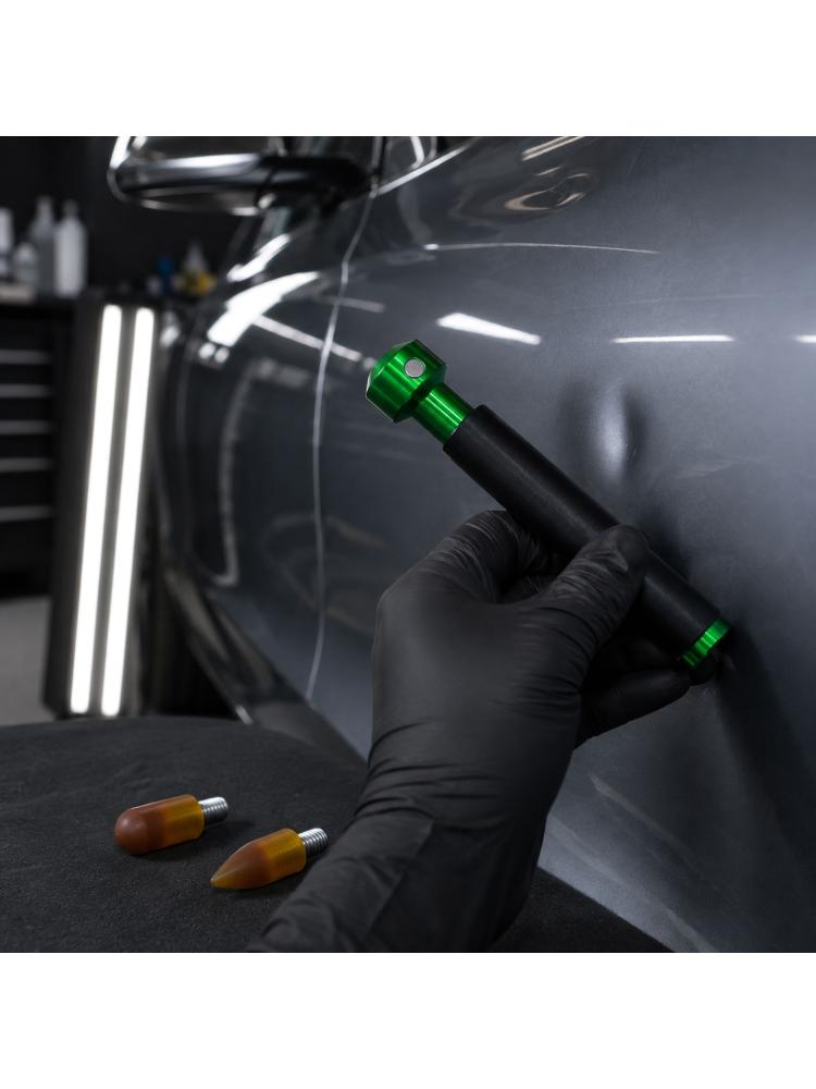 Body Repair Tool Pen with Replaceable Heads, Threaded Top and Rubber Grip for Auto Panel Finishing Task Support