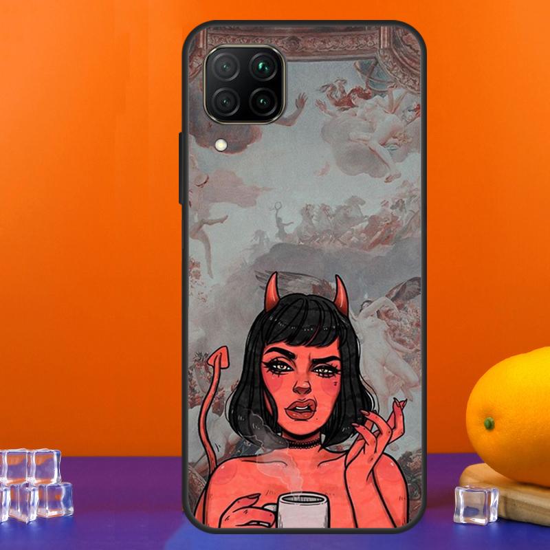 Lovely Bad Devil Girl For Huawei Nova 9 10 SE 5T 12i 12s 11i Y91 Y90 Y60 Y70 Y72 Y61 P60 Pro P20 P40 P30 Lite Case