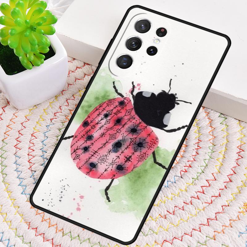 

Ladybug Beetle Silicone Phone Case For Samsung Galaxy note 10 pro S26 S25 S24 S23 S22 S21 Plus S25Ultra Capa Cover Galaxy S24