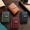 Vintage Buckle Card Bag Men's Leather Credit Card Wallet Woman 30 Page Translucent Driving Licence Business Card Holder Case