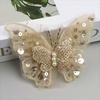 Double-Layered Sequins Butterfly Applique Hand-Sewn Lustrous DIY Clothes Embellishment Mesh Sequins Fluttering Moth