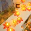 Orange Rote Ahornblatt Lichterkette Batteriebetrieben Herbst Heim Innen Dekoration Lichterkette Weihnachtsfeiertagsdekoration