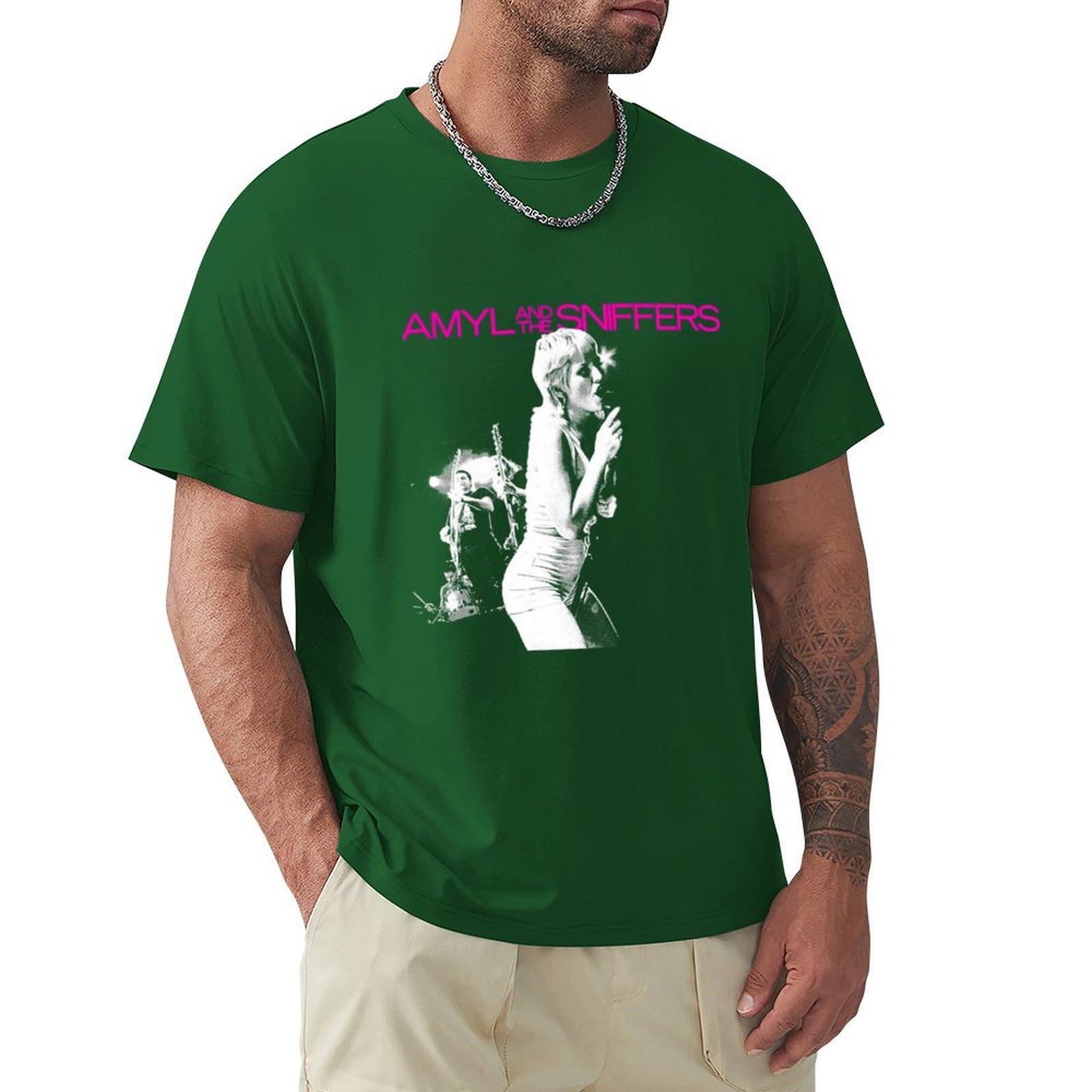 Amyl And The Sniffers T-Shirt Graphics Custom T Shirt Customs Anime Figures Mens T Shirts Pack M black