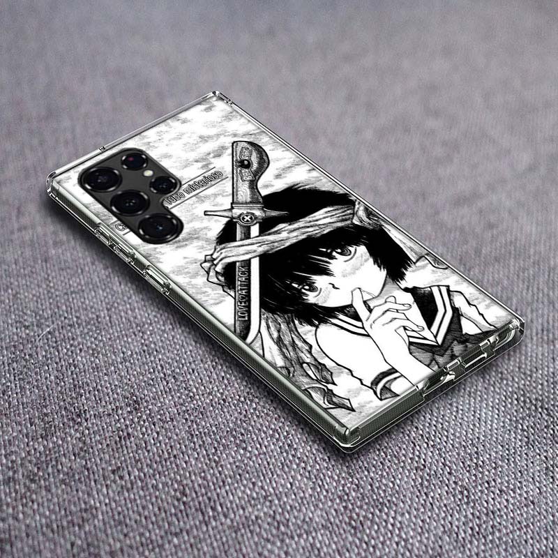 Urabe Mikoto Phone Case For Samsung Galaxy S24 S23 S21 S20 FE S22 S26 Ultra S25 Edge S10 Plus Cover Clear TPU Capa Shell Coque S