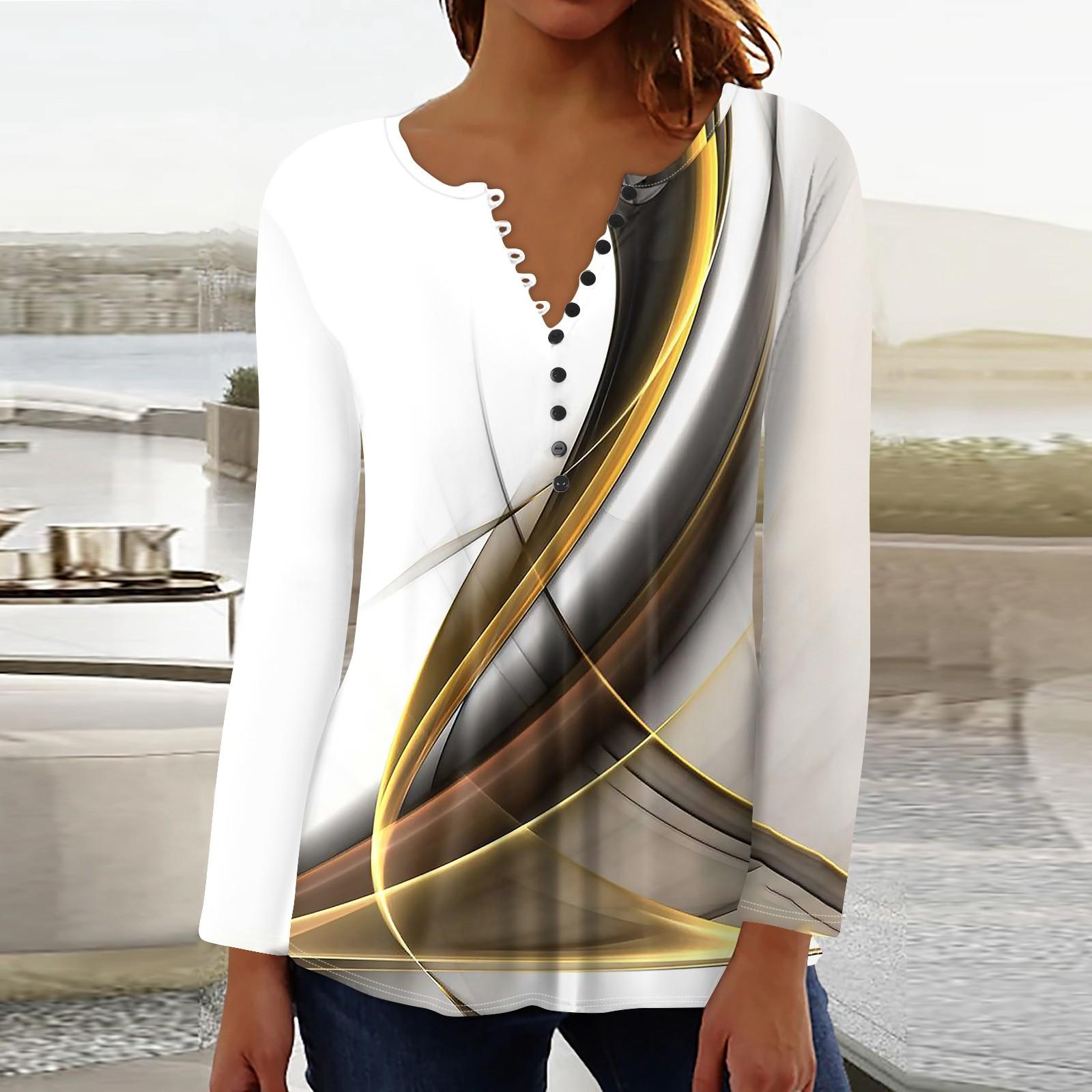 Женский повседневный топ свободного покроя с длинным рукавом и пуговицами M чёрный — фото 11