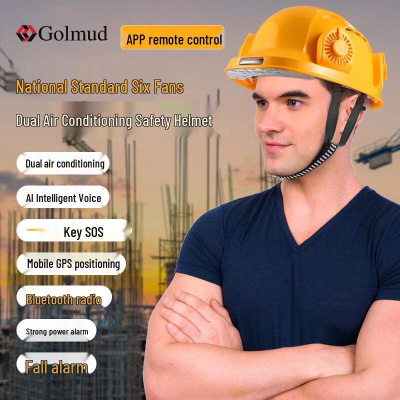 Brangdy Solar-Powered Dual Cooling Safety Helmet