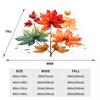 Autumn Leaves Pattern Flannel Throw Blanket White Color Maple Leaf Print Warm Blanket For  Living Room Sofa Bed Decor All Season