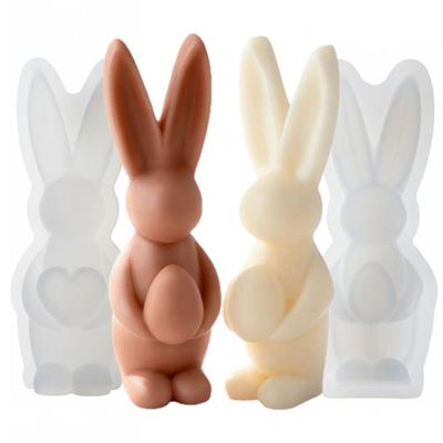 Osterhase Ei Kerze Silikonform Basteln DIY Kaninchen Kerzenform Handgemacht Epoxidharz Form Seife Kerzenherstellung Zubehör