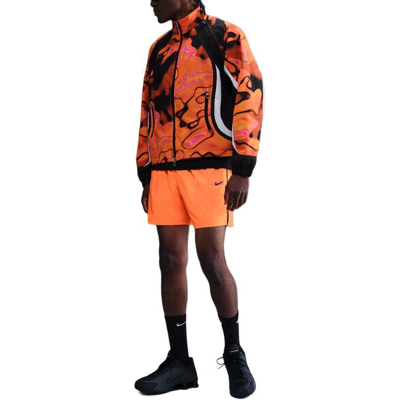 Nike Logo All Over Print Stand Collar Zip Long Sleeve Jacket Men Jacket HV0913-819