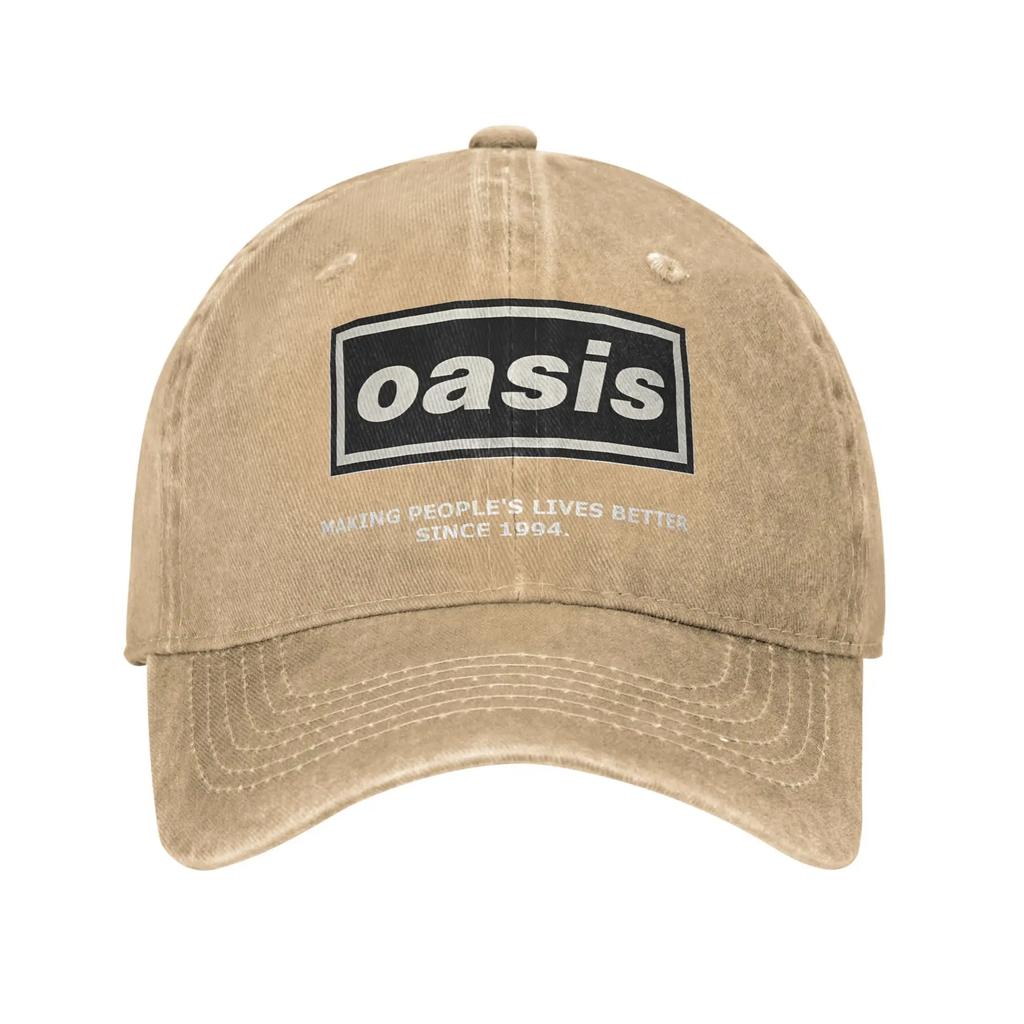 Oasi Band Logo Casual Baseball Cap Trucker Hot Sale Hiking Fishing Hip Hop Hats Fashion Mens Baseball Cap