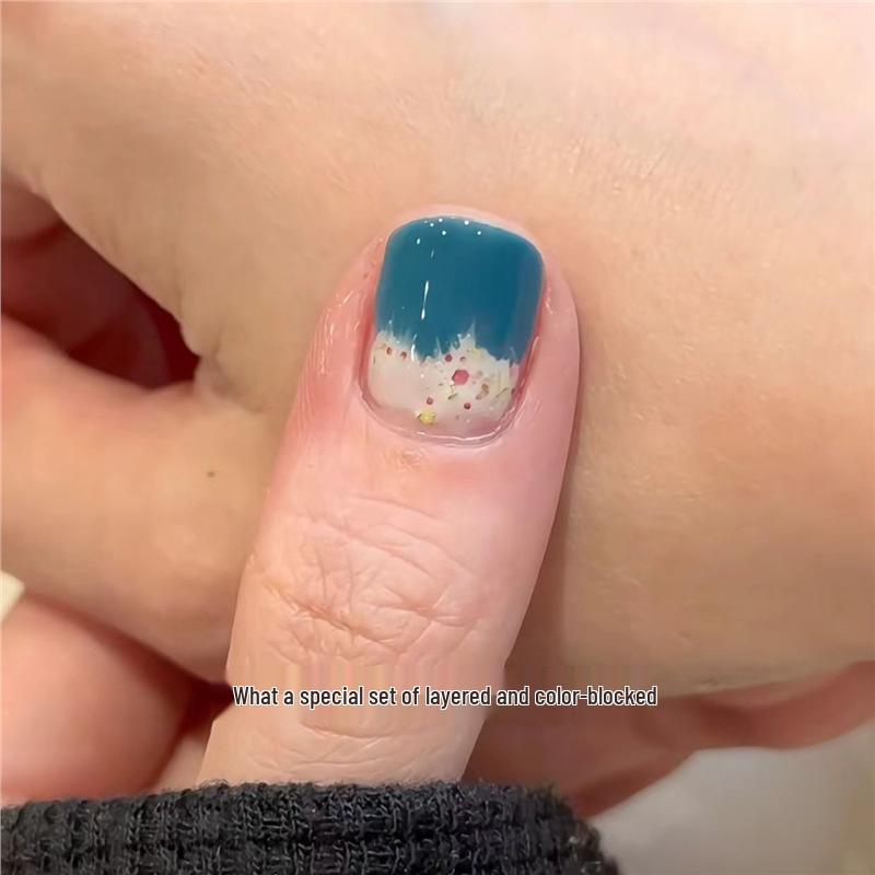 Peelable Odorless Water-based Nail Polish - Quick-drying, No-bake, Ice-clear Solid Nude Color for Students