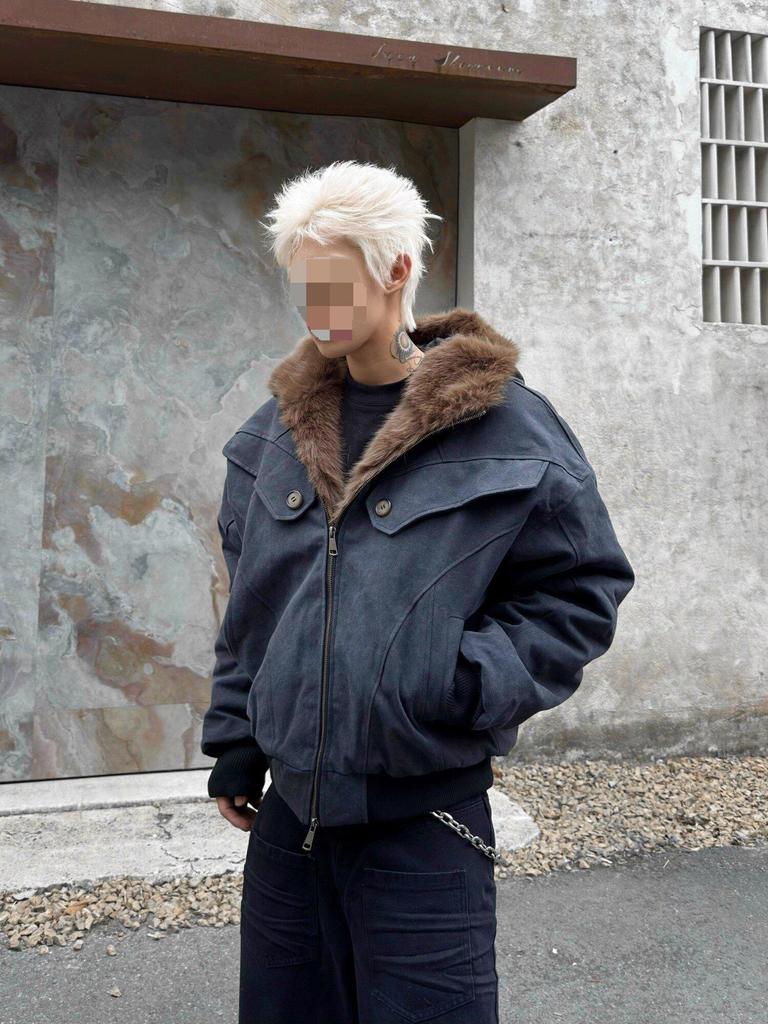 Unisex American-Style Hooded Cotton Jacket - Casual, Loose-Fit & Trendy Outerwear