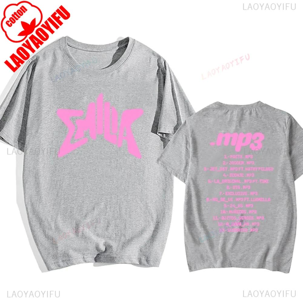Emilia Mernes MP3 Graphic Tshirt Summer Oneck Short Sleeve Tee Cotton Hip Hop Streetwear Camiseta Printing Tops Unisex Clothing