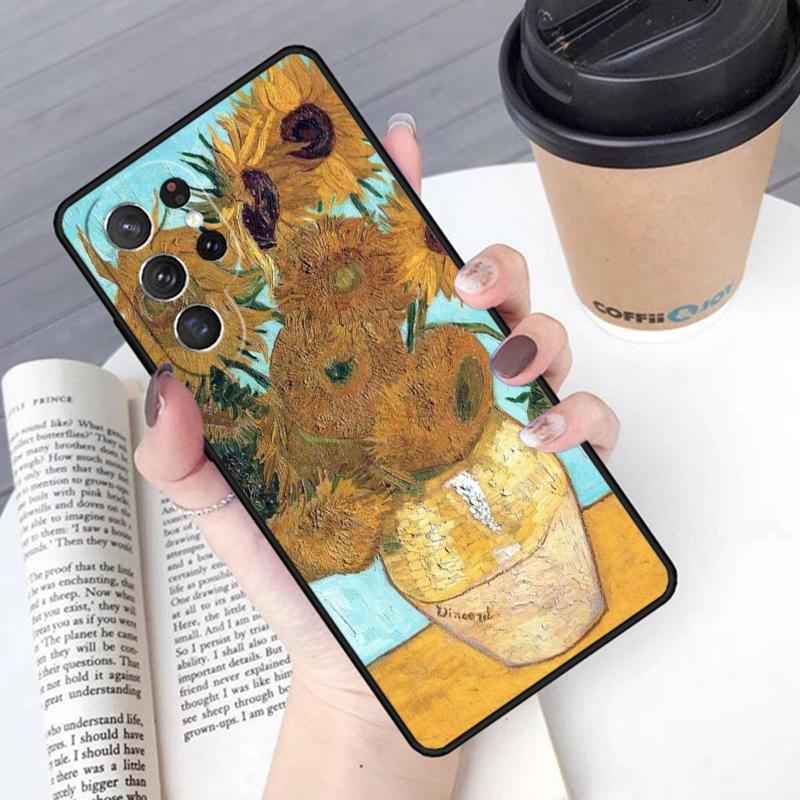 Custodia per telefono con Pittura a Olio di Van Gogh per Samsung Galaxy S24 S25 Ultra S21 S22 Ultra S10E Note 10 Plus Note 20 FE S23
