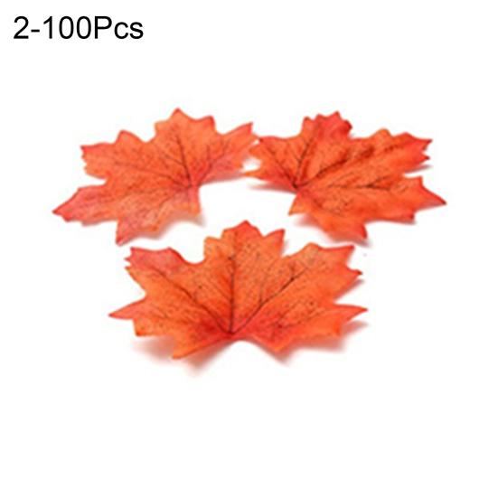 100 Pcs Fall Leaves Wedding Favor Autumn Maple Leaf Decorations Party