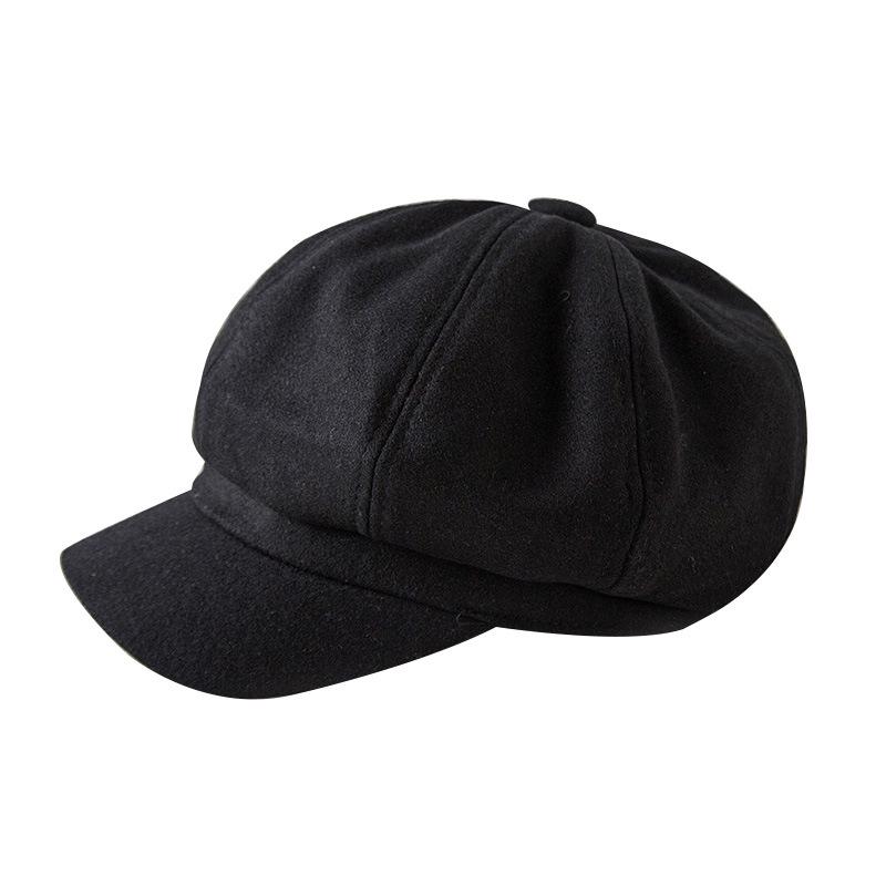 Korean Style Women's Autumn Octagonal Duck Tongue Beret - British Newsboy Casual Hat