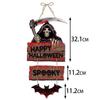 Halloween Hanging Sign Festive Pumpkin Bat and Skull Designs for Home Door Wall Yard Decor  Decor Party Outdoor Indoor Supplies
