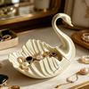 3D Printed Swan Jewelry Tray, Swan Shaped Earrings Necklace Ring Dish Tray, Decorative Keys Trinkets Holder Organizer Tray