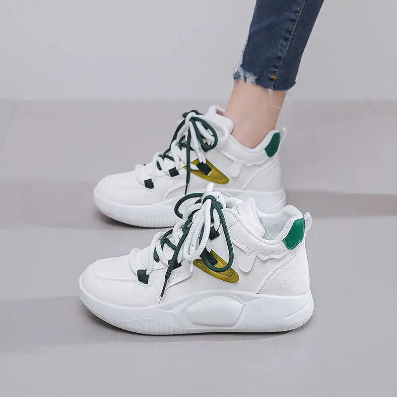 Fashion Increase Height Pipe Boots Vintage Boots Women Casual Woman White Sneakers Shoes Womans Sports New Year's Deporte
