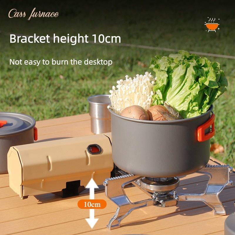 Outdoor Foldable Portable Camping Kitchen Gas Stove High-fire Cartridge Stove