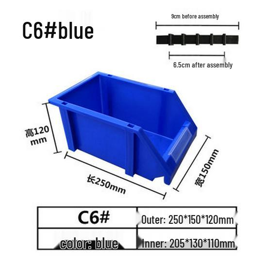 Modulare Kunststoffteile- und Werkzeugaufbewahrungsbox mit schräger Öffnung