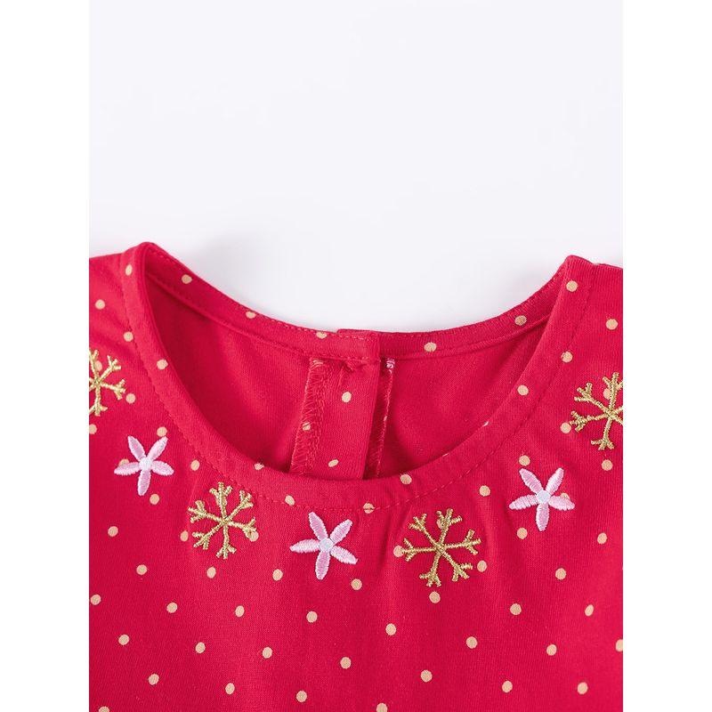 Red Christmas Deer Autumn Dress Girl Dress Long Sleeves 2025 New Spring and Autumn Children Toddler Knitting Princess Dress