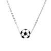 Unisex Sports Silicone Basketball Pendant Necklace, Stainless Steel, European & American Style
