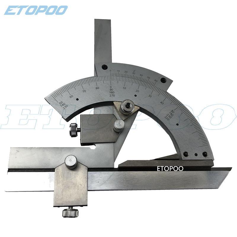 HUOTO0-320° High-Quality Carbon Steel Universal Angle Ruler Protractor