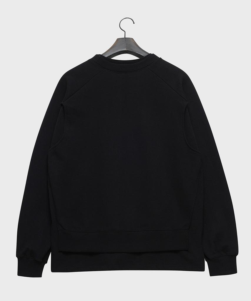 NOIRER Cut-Out Layered Sweatshirt (Black)