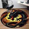 1pc Dragon Art Chair Carpet for Office Non-Slip, Machine Washable Rug for Office, Room - Holiday Decor, Machine Made Yy251016096