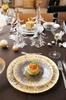 Vetro Felice Large Plate, Western Tableware, Gold, 33cm, Set of 4, Happy Glass Flash, 349133P