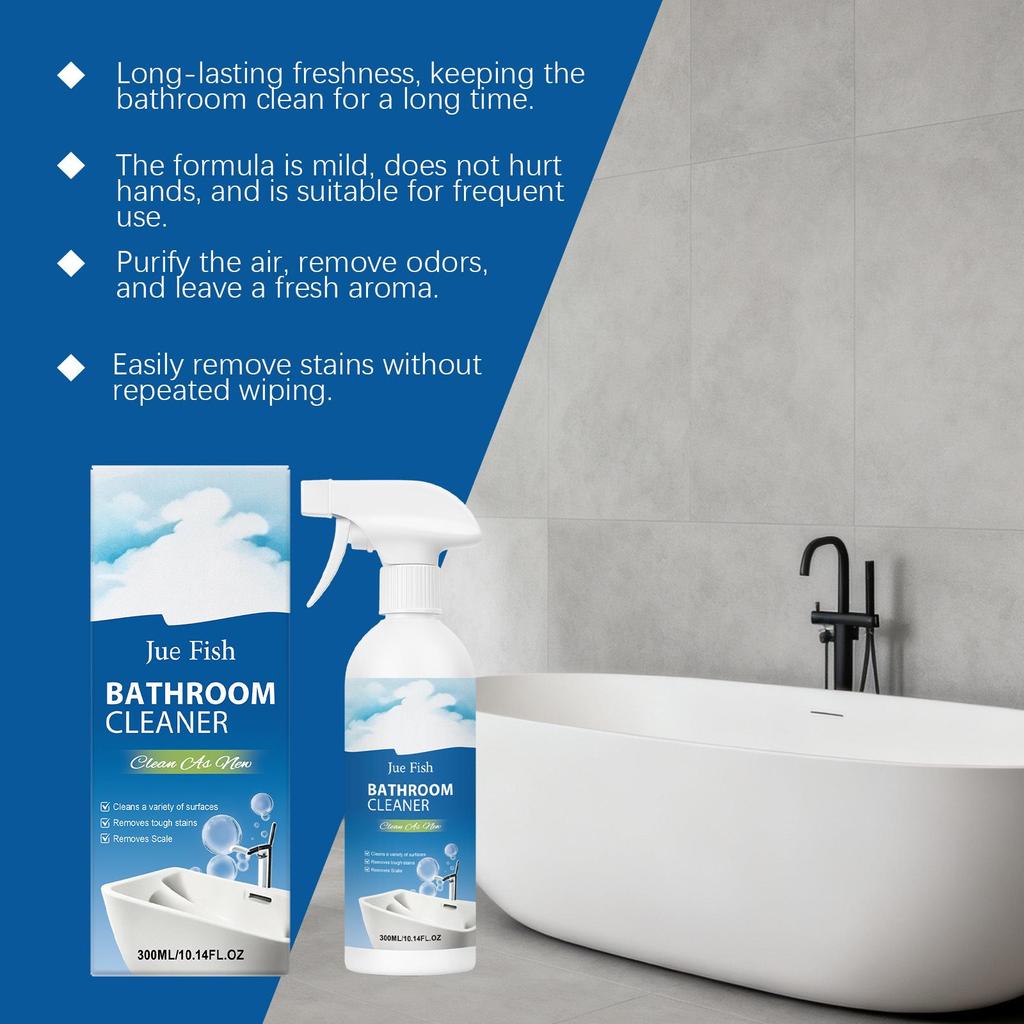 Jue Fish Bathroom Stain Remover - Tile & Glass Cleaner and Brightener