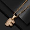 Hip Hop 26 English Letter Pendant Rap Simple Fat Letter Pendant Unisex Necklace