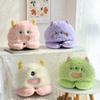 Cartoon Long-haired Monster Plush Toy Hooded U-shaped Pillow Neck Pillow Girls Travel Plane Nap Pillow