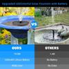 Muti-types Solar Bird Bath Fountains with 6 Colorful LEDs,7 Nozzle Safety Protection Solar Powered Water Fountain Pump