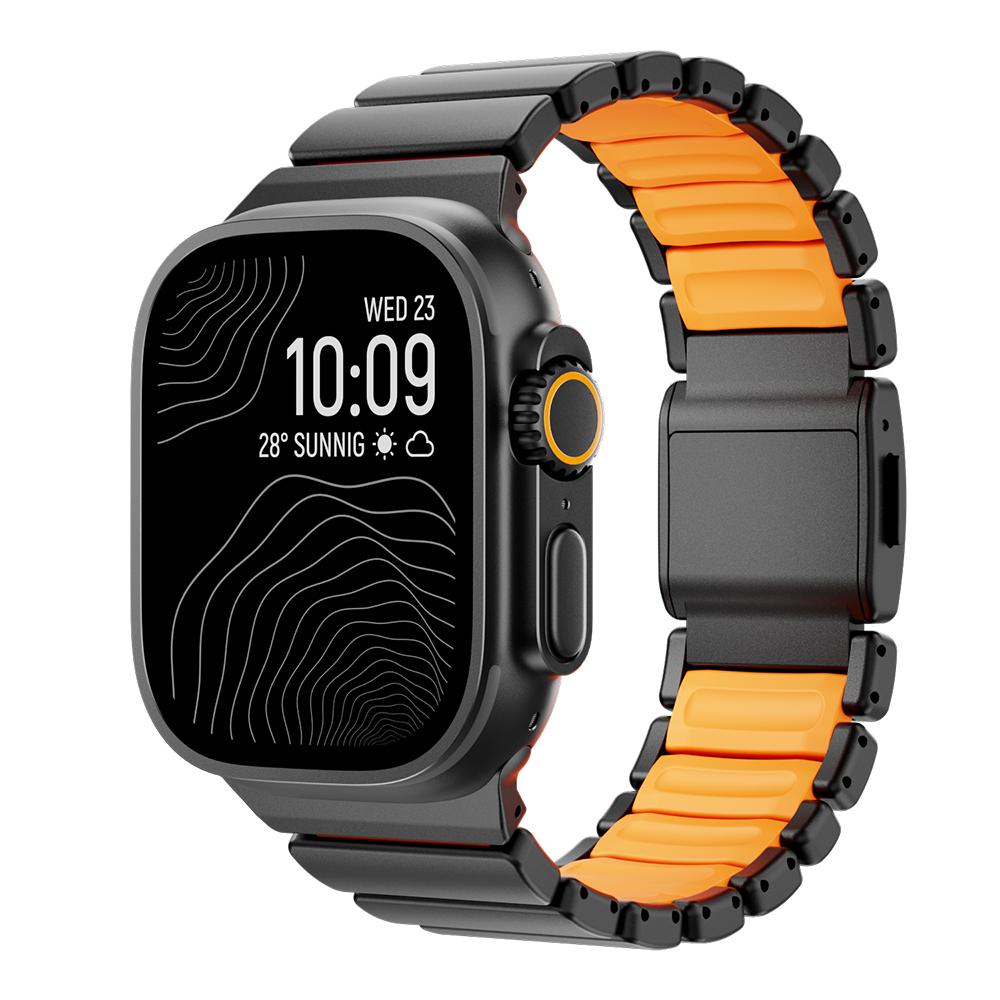 Magnetic Titanium+Silicone Bracelet for Apple Watch