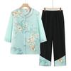 Datang Madam 2026 New Chinese Style Print Shirt Set