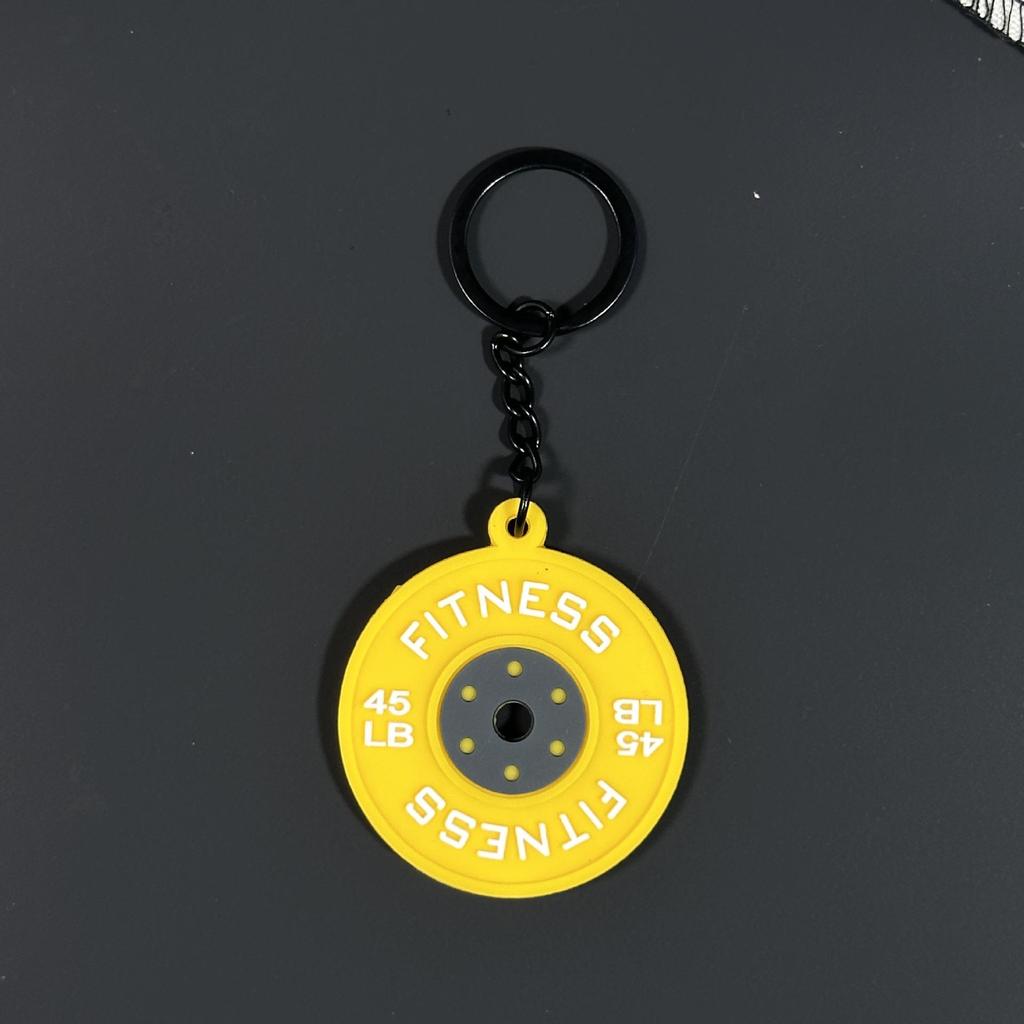 Fitness Series Gummi-Schlüsselanhänger: Hantel- & Kurzhantel-Anhänger für Geschenke