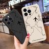 Airplane Map Printed Anti Shock Soft Phone Case Compatible With Apple Iphone