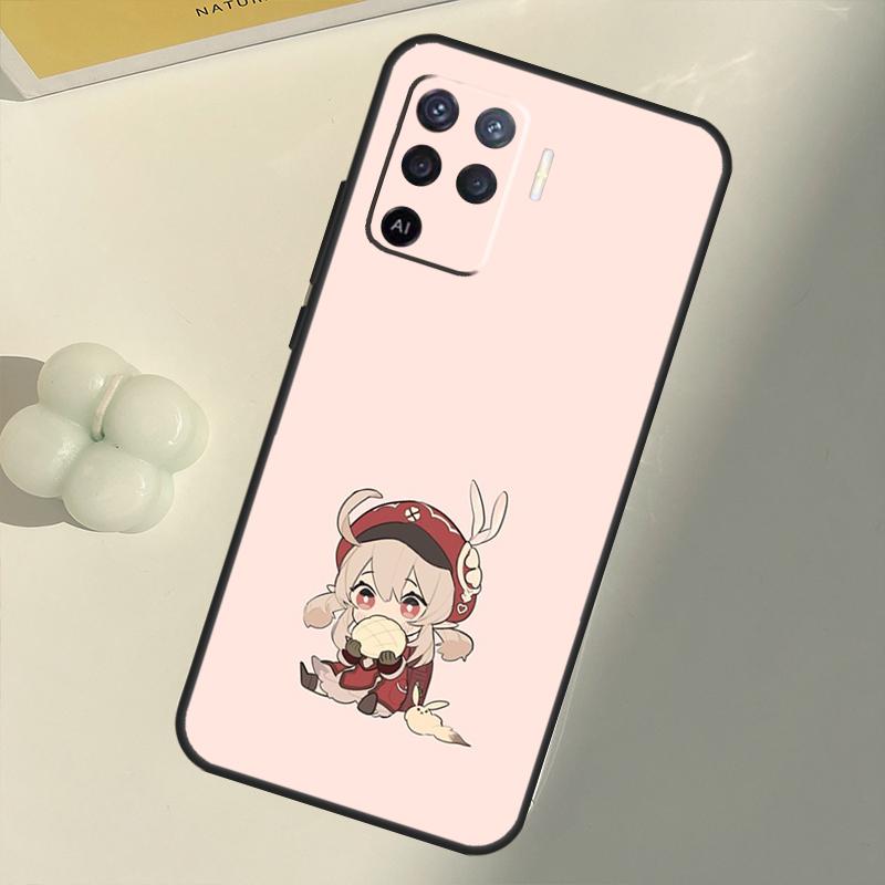 Qiqi Klee Genshin Impact Hülle für OPPO A15 A74 A54 A94 A52 A72 A31 A53 A53S A5 A9 2020 A3S A5S A83 A91 A93 Abdeckung