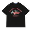 7 Cherries Women's 230g Cotton Short-Sleeve T-Shirt, 2024 Edition - Loose Fit, Soft & Sweet Style