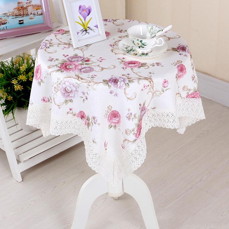 1PC Bedside Table Cover Dust-proof Cover Tablecloth Polyester Round Table Cover Table Cover