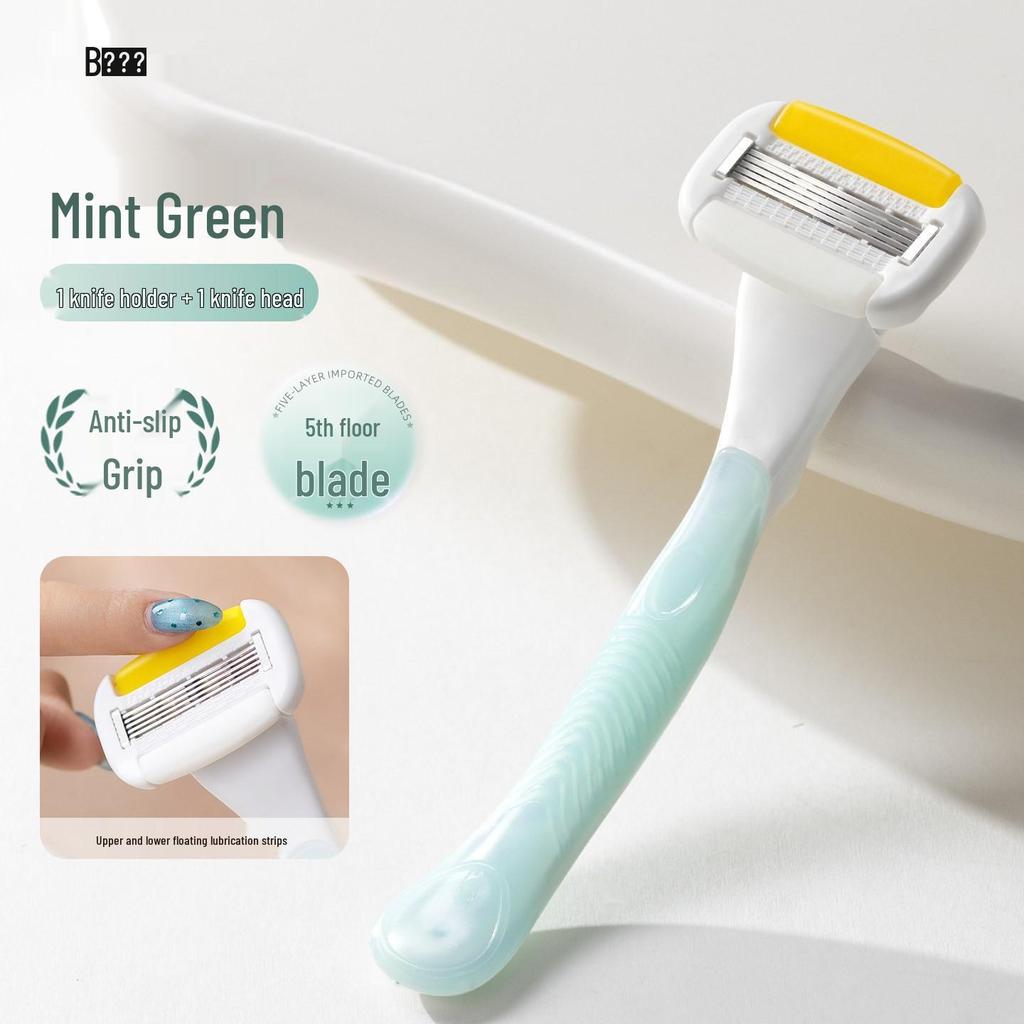 Aloe-Infused Ladies' Manual Razor for Underarms, Legs, and Bikini Area