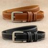 Korean Style Women's Belt Square Buckle Pin Buckle Belt Retro Leather Belt  Daily