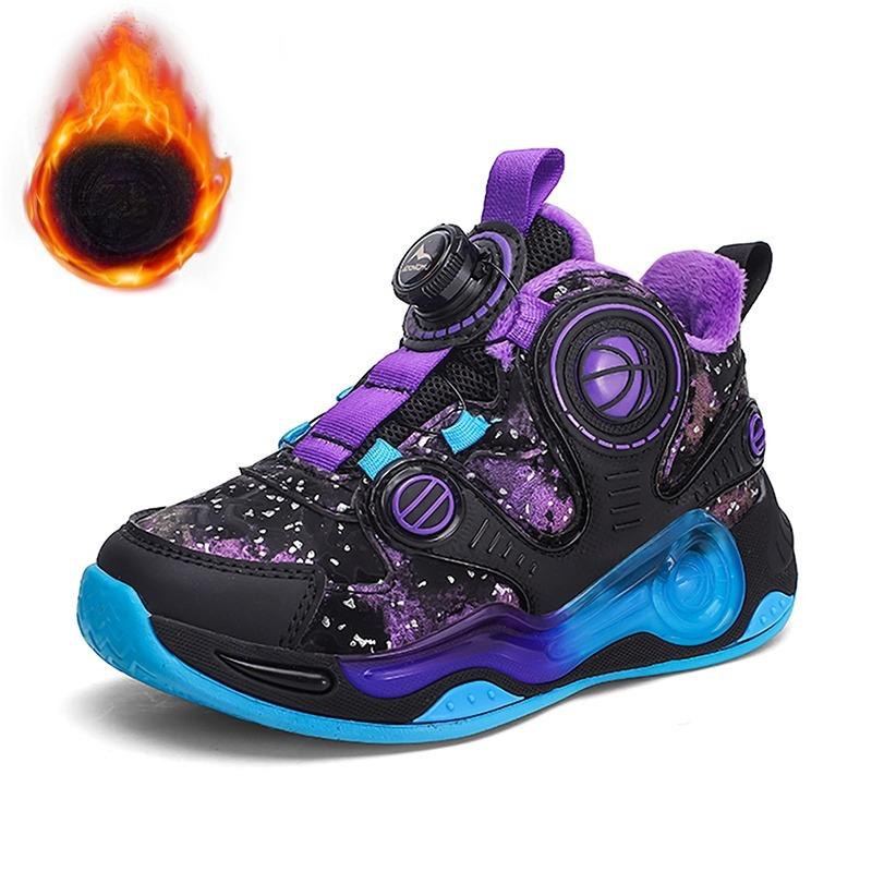 Zimowe Dziecięce Ciepłe Sportowe Buty z Krótkiego Pluszu Buty Dziecięce Buty Codzienne Buty do Koszykówki 29-40