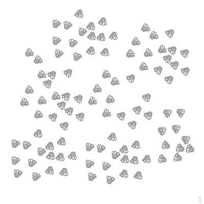 Lot de 100 embouts de perles à breloques en forme de fleurs pour bijoux fantaisie