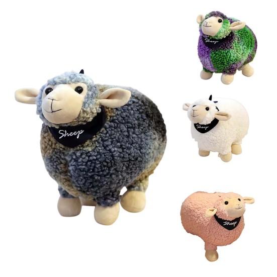 Sheep Plush Toy Ultra Soft Decorative Fluffy Kawaii Lamb Baby Accompany Sofa Toy for Birthday Gift